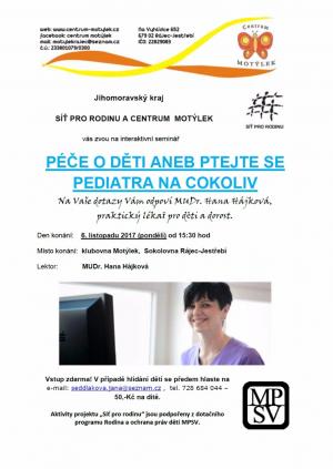 Péče o děti aneb ptejte se pediatra na cokoliv  1