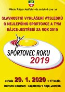 Slavnostní vyhlášení výsledků o nejlepšího sportovce a tým Rájce-Jestřebí za rok 2019 1