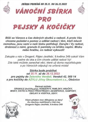 Vánoční sbírka pro pejsky a kočičky  1