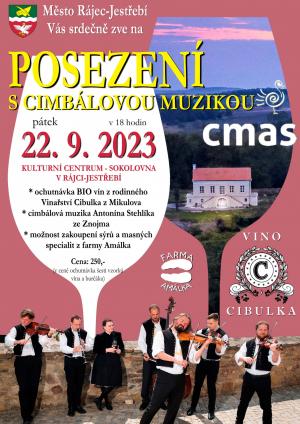 Posezení s cimbálovou muzikou CMAS a vínem z Vinařství Cibulka 1
