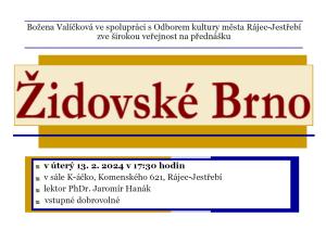 Židovské Brno 1