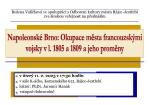 Napoleonské Brno: Okupace města francouzskými vojsky v l. 1805 a 1809 a jeho proměny 1